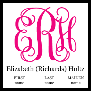 Monogram Etiquette Maiden Name