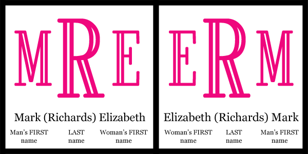 Monogram Etiquette Married
